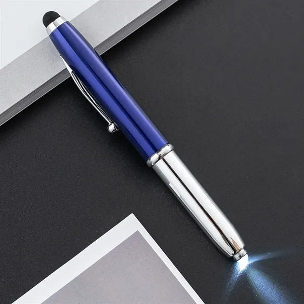 Multi-Function Capacitive Pen With Led Flashlight Ballpoint
