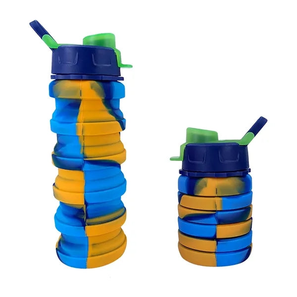 Collapsible Silicone Water Bottle With Climbing Buckle