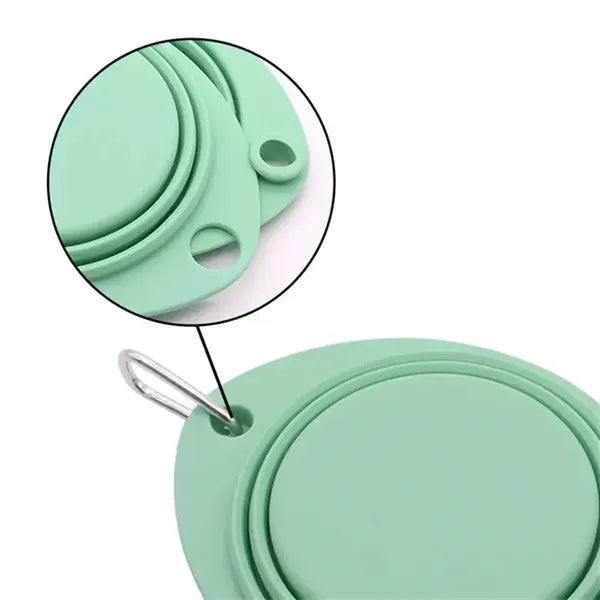 2 in 1 Foldable Pet Food Water Bowl Cat Feeder Dish Camping
