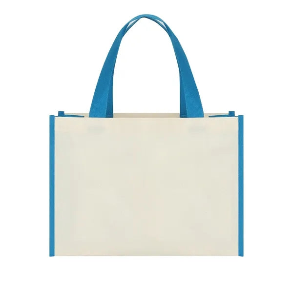 12 Oz. Cotton Canvas Bag with Multicolor Handles and Sides