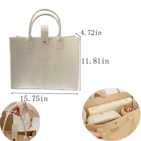 Cute Commuter Felt Tote Bag