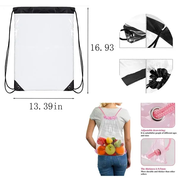 Transparent Pvc Drawstring Bag