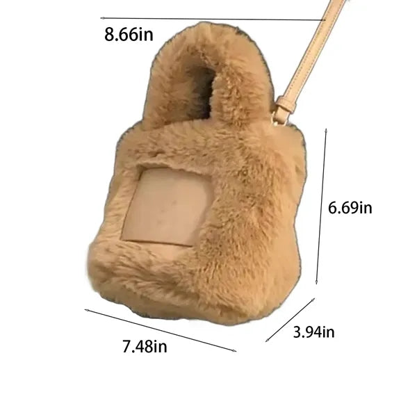 Fashion Hundred Plush Small Bag Bucket Single Shoulder