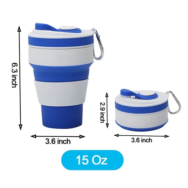 Collapsible Silicone Camping Cup With Carabiner