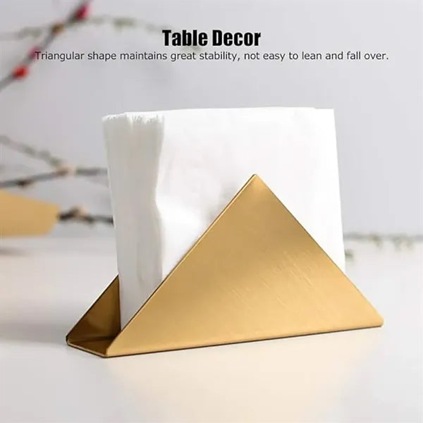 Triangular Stainless Steel Napkin Holder For Table