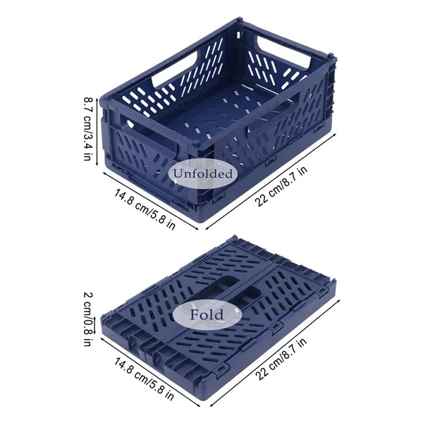 Small Family Bedroom Collapsible Plastic Storage Crate