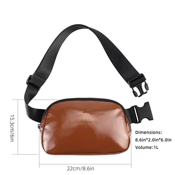 Large Capacity PU Waterproof Fanny Pack Waist Bag