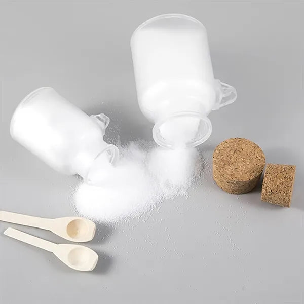 Bath Salt Plastic Bottle With Wood Spoon