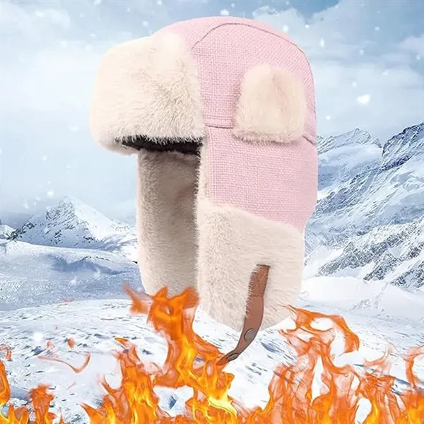 Windproof Plush Warm Trapper Caps Winter Hat