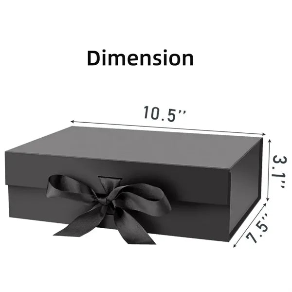 Magnetic Closure Eco-friendly ribbon Gift Box with Lid