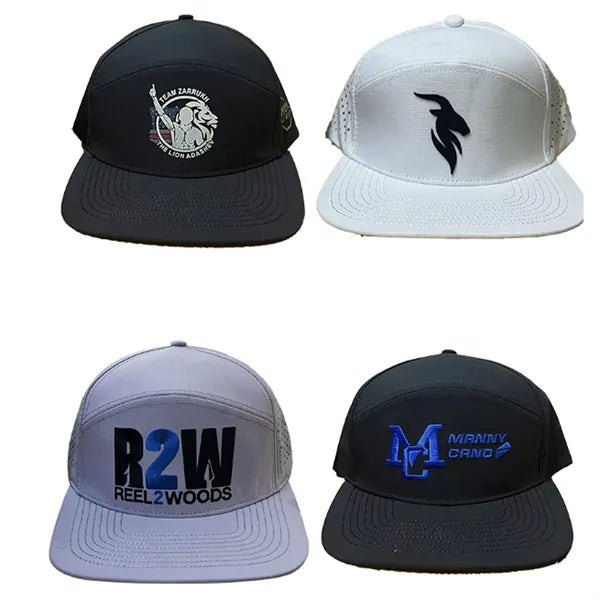 Five Panel Mesh Back Trucker Cap With Snapback Closure