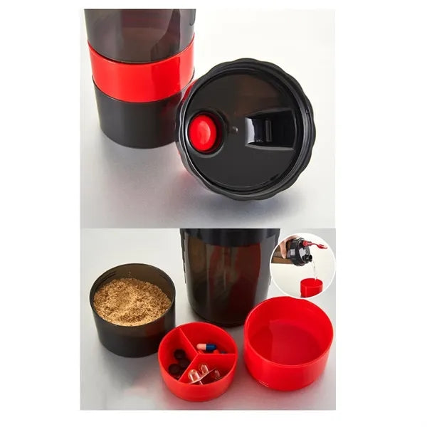 17 oz Protein Shaker Bottles w/ Powder Storage