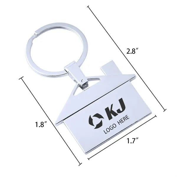 Creative House Shaped Metal Keychains