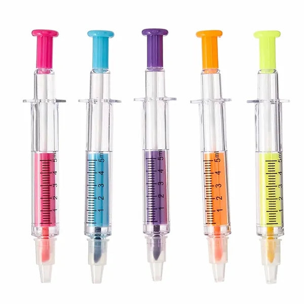 Syringe Highlighter Pens