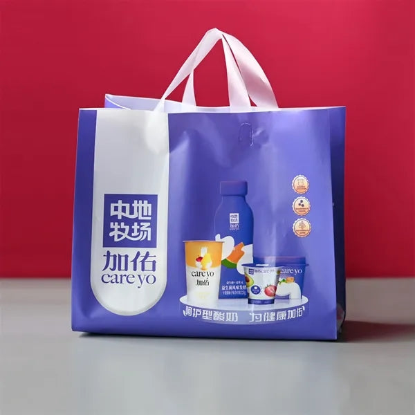 Soft LDPE Poly Shopper tote Bag with plastic handle