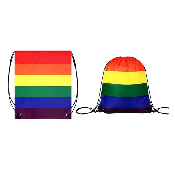 Rainbow Drawstring Backpack
