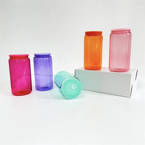 16oz Plastic Cup with Straw and Lid