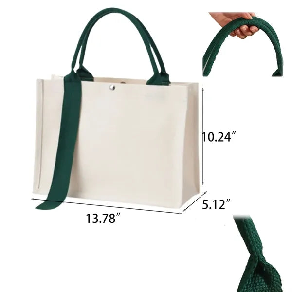 Canvas Ribbon Tote Bag