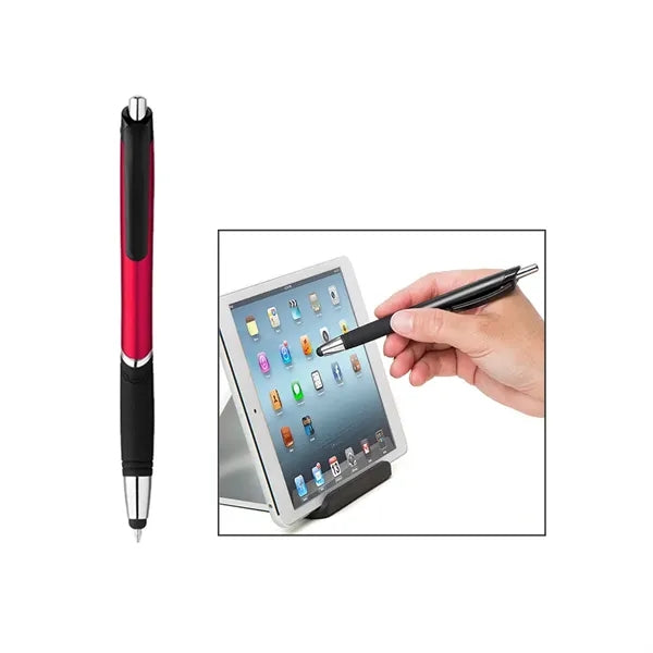 Click Action Plastic Ballpoint Stylus Pen