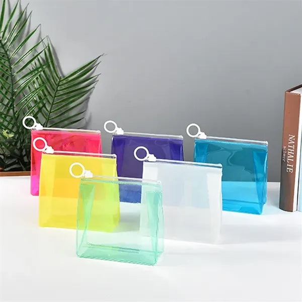 Clear Cosmetics Bag PVC Zippered Toiletry Carry Pouch