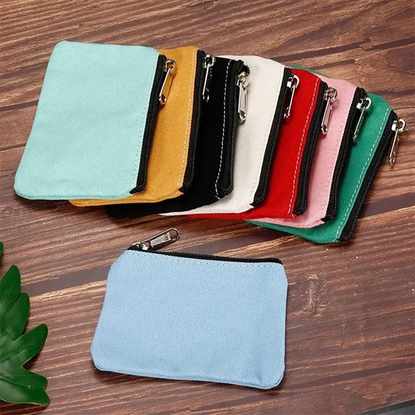 Cotton Canvas Small Coin Pouch
