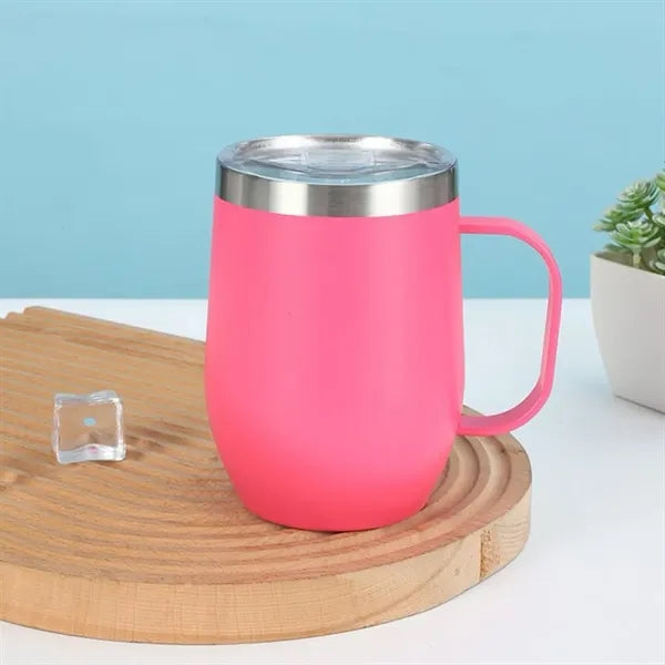 12oz Insulated Coffee Mug Handle Stainless Steel Double