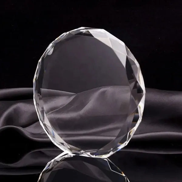 3" Optical Crystal Round Paperweight