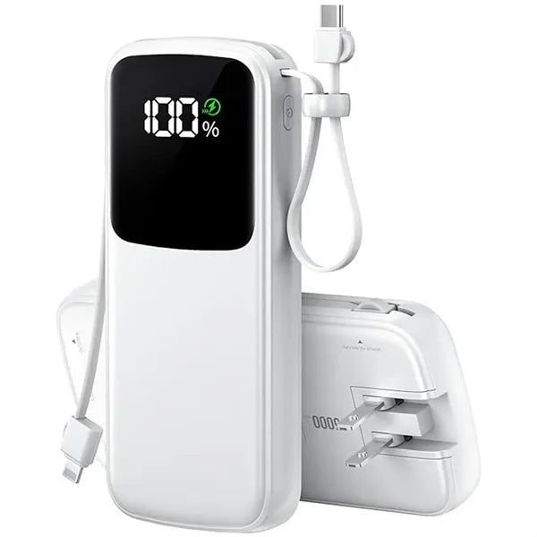 Portable Charger Mega 20000mAh With Cables AC Wall Plug