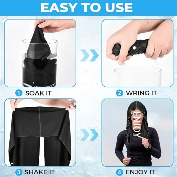 U-Shaped Cold Feeling Hoodie Towel
