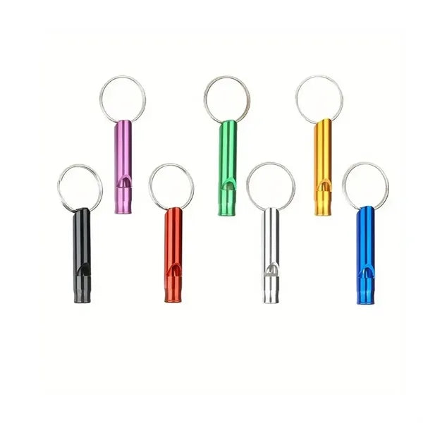 Aluminum Safety Whistle Keychain Emergency Camping Survival