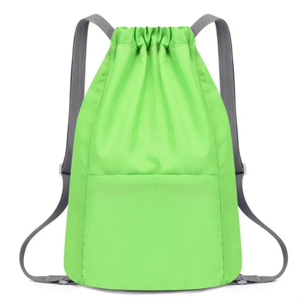 Drawstring Backpack With Pocket