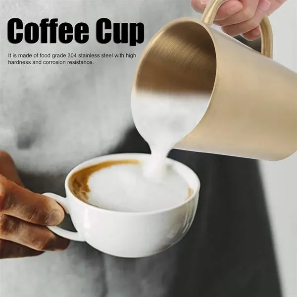 10oz Stainless Steel Coffee Cup with Handle