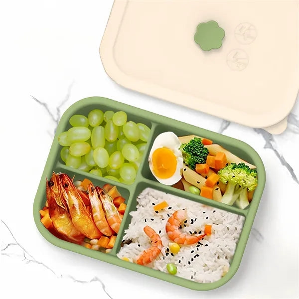 4-Section Silicone Lunch Box