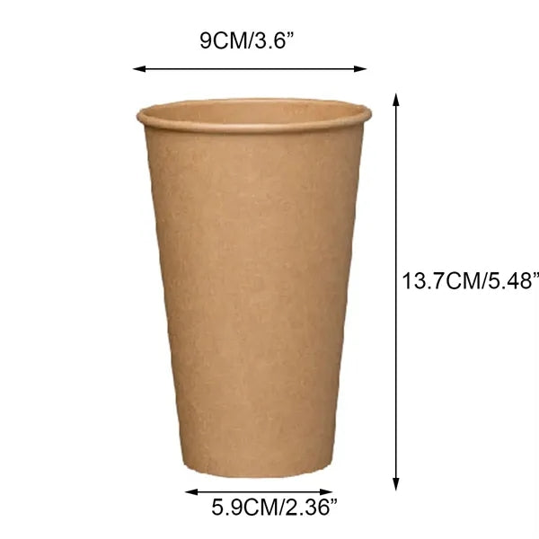 16 oz Kraft Disposable Paper Cup Unbleached Eco-Friendly