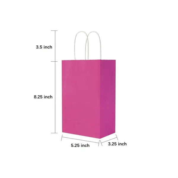 Kraft Paper Shopping Bag in Multiple Sizes 8.25"x3.25"x5.25"