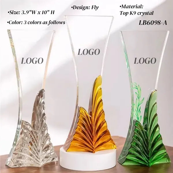 Colorful Crystal Recognition Awards Trophy Plaque