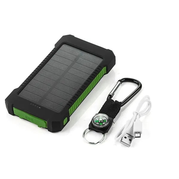 6000mAh Solar Power Bank with Built-in Compass