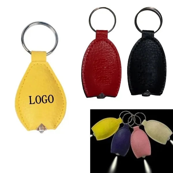 PU keychain pendant with LED light