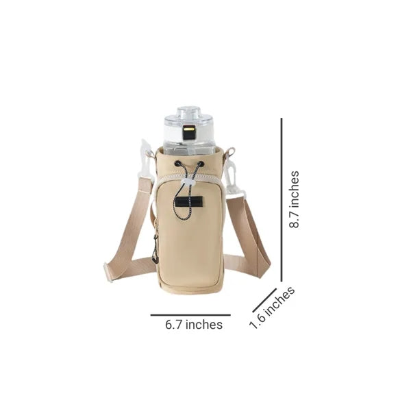 8.7" x 6.7" x 1.6" Outdoor Leisure Portable Water Bottle Bag