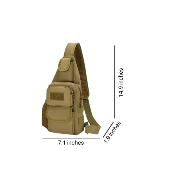 14.9" x 1.9" x 7.1" Outdoor Camouflage Tactical Chest Bag