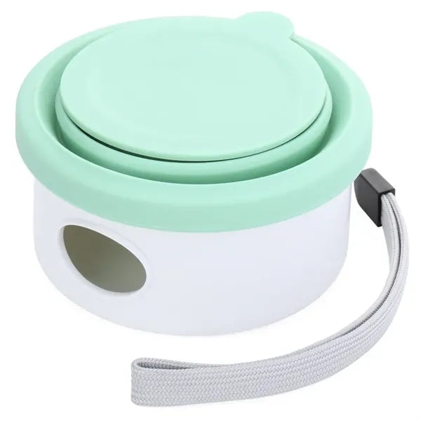 Collapsible Travel Dog Bowl with Lid
