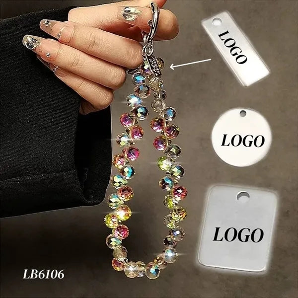 Anti Theft Crystal Beaded Phone Strap