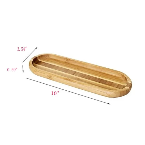 10in Bamboo Bathroom Storage Tray