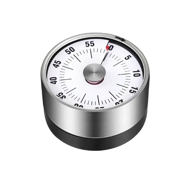 Stainless Steel Mechanical Kitchen Timer with Magnetic Base