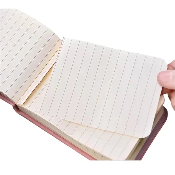 Poratble PU Leather A7 Pocket Notebook with Elastic Band