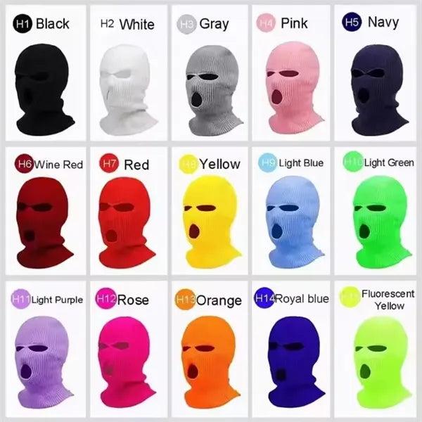 Winter Warm Headgear Ski Cold Riding Mask Three-hole Hat