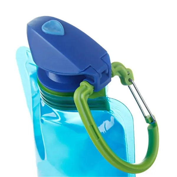 24 oz. Collapsible Water Bottle with Carabiners