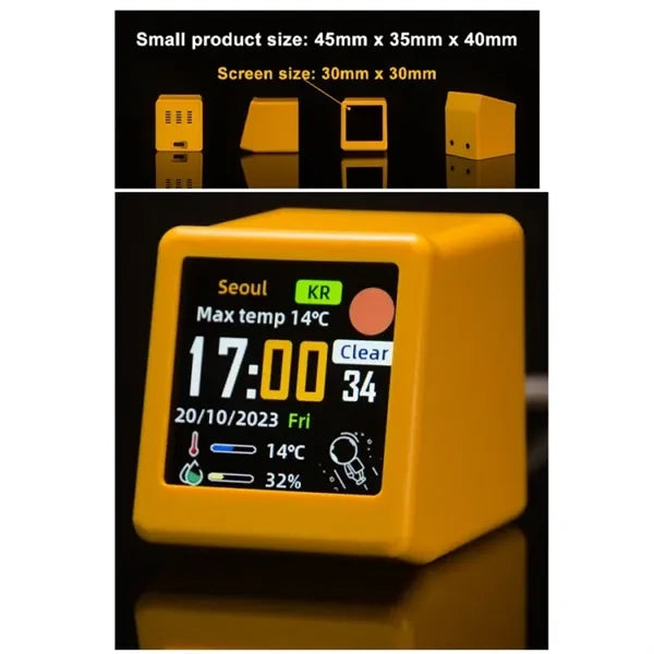 Smart Weather Clock Mini Desk Decoration