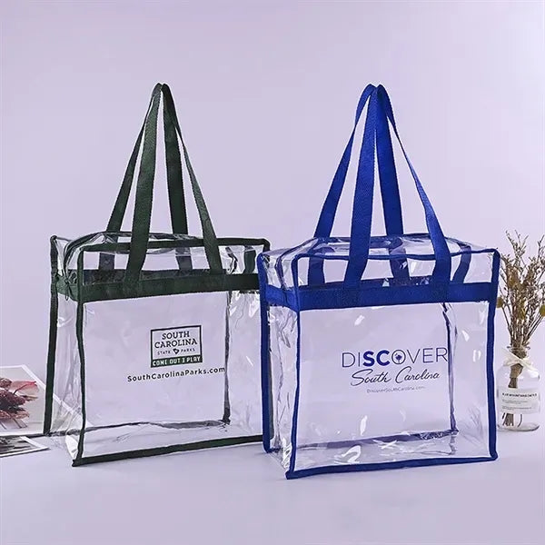 Clear PVC Zipper Tote Bag