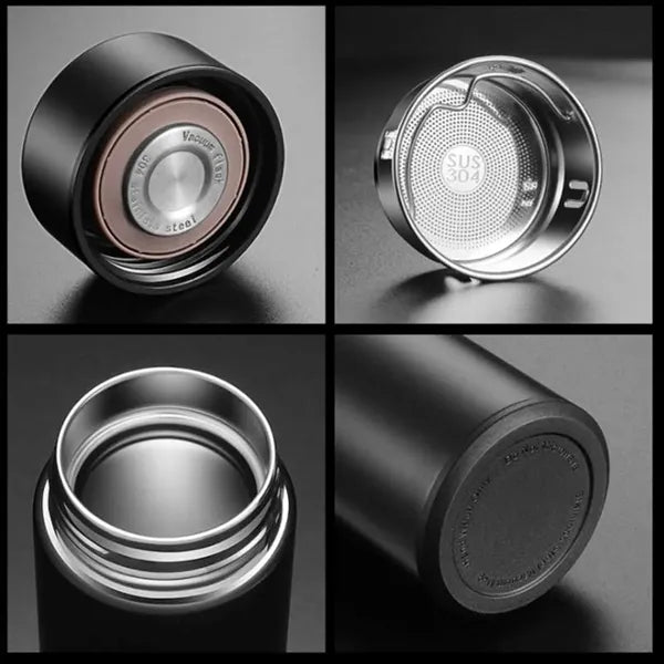 Stainless steel vacuum flask with temperture display